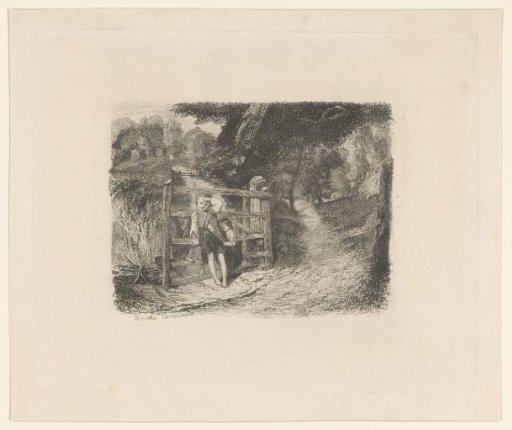 Children leaning against a fence
