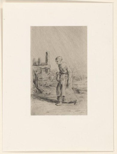 Woman walking to the left