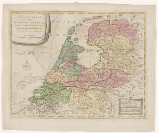 Map of the Batavian Republic, 1798