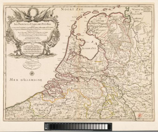 French map of the Republic showing the conquests of the French king, 1672