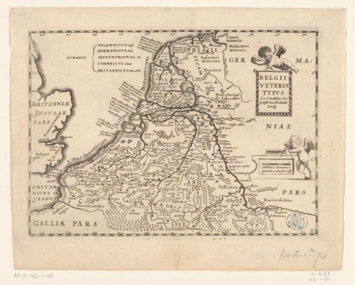 Map of the Netherlands in Roman times