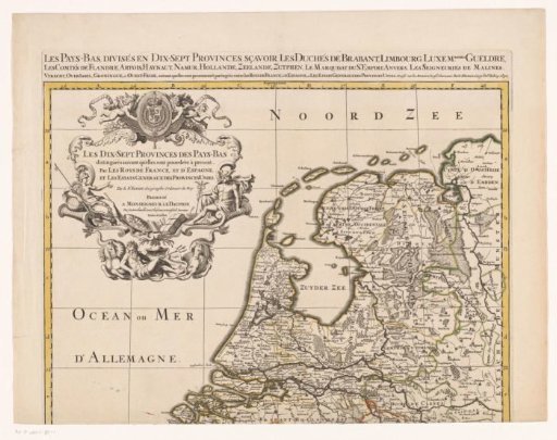Map of the Seventeen Provinces (upper part)