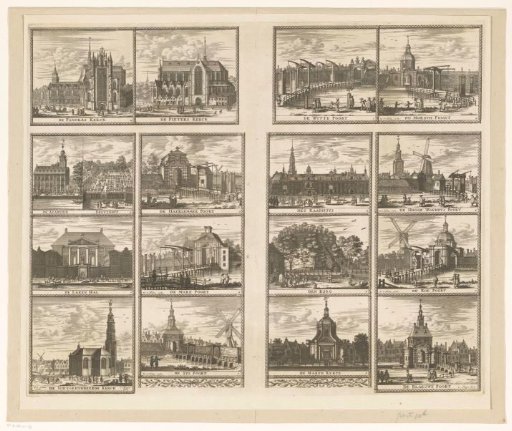 De Kleine Hagen (sheet with upper, lower, and side parts of the border)
