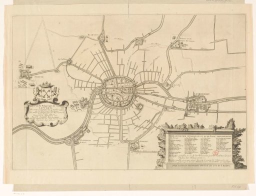 Map of the siege of Leiden, 1573-1574