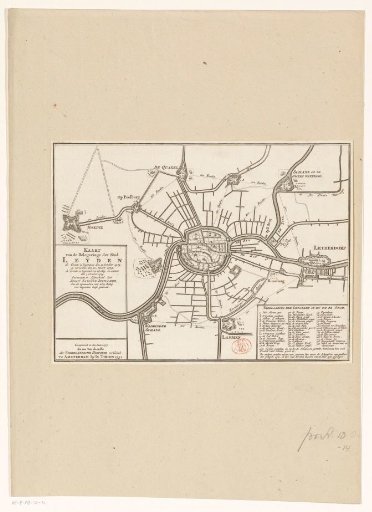 Map of the Siege of Leiden, 1573-1574