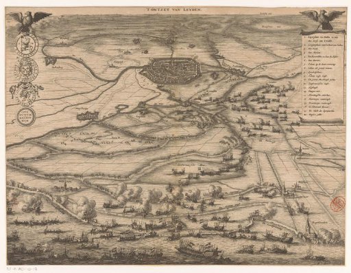 Map of the Relief of Leiden, 1574