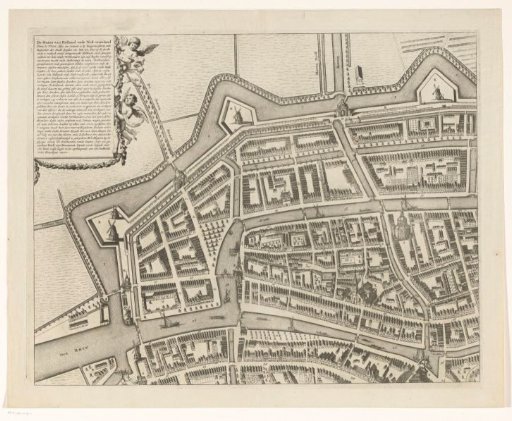 Plan of Leiden (upper left part)