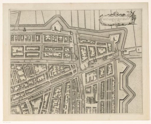 Map of Leiden (upper right part)