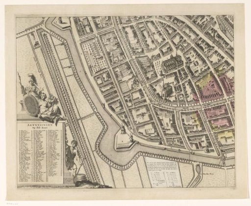 Map of Leiden (lower left part)