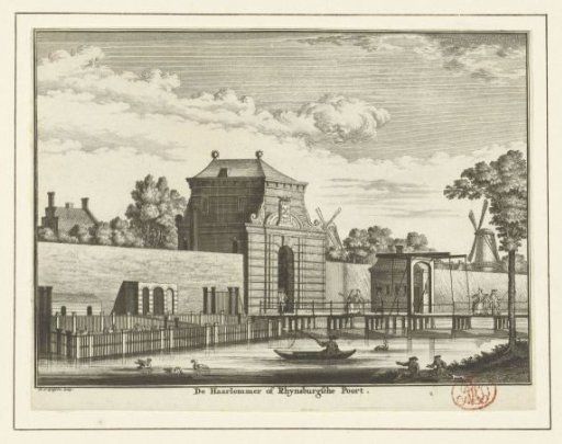 View of the Rijnsburgerpoort in Leiden