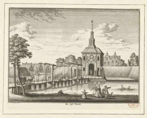 View of the Zijlpoort in Leiden