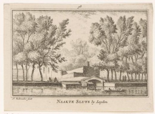 View of the Naakte Sluis near Leiden