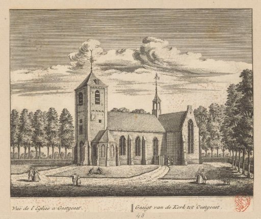 View of the church in Oegstgeest