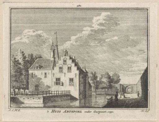 View of Abtspoel Castle at Oegstgeest, 1730
