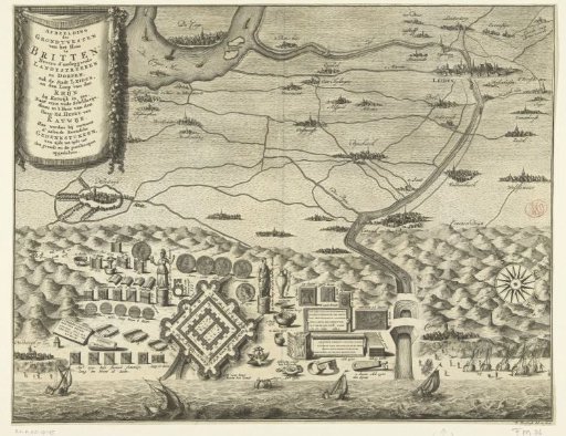 Map with plan of the House at Britten