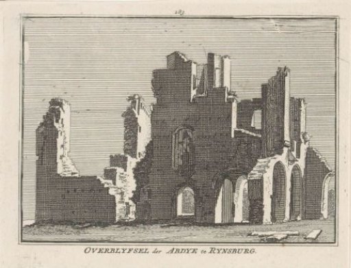 View of the ruins of the abbey at Rijnsburg