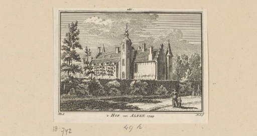 View of the Castle Hof van Alphen, 1749