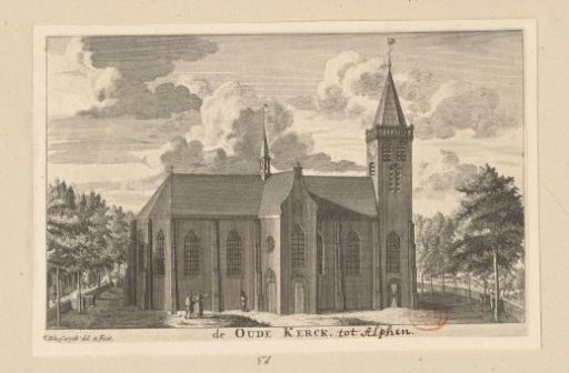 View of the Old Church in Alphen aan den Rijn