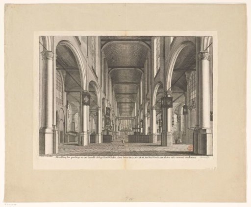 Interior of the Sint-Janskerk in Gouda