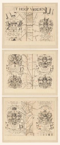 Map of the Hoogheemraadschap of Woerden, consisting of three parts