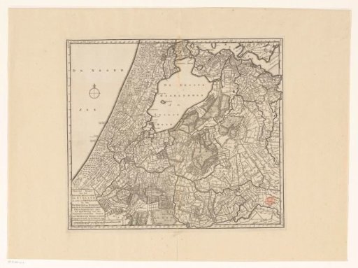 Map of Rijnland, Amstelland and the Waterschap of Woerden
