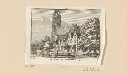 View of the church at Oudewater, 1745