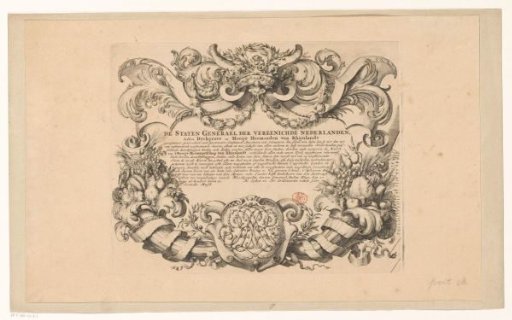 Privilege granted by the States-General for a map of the Hoogheemraadschap of Rijnland