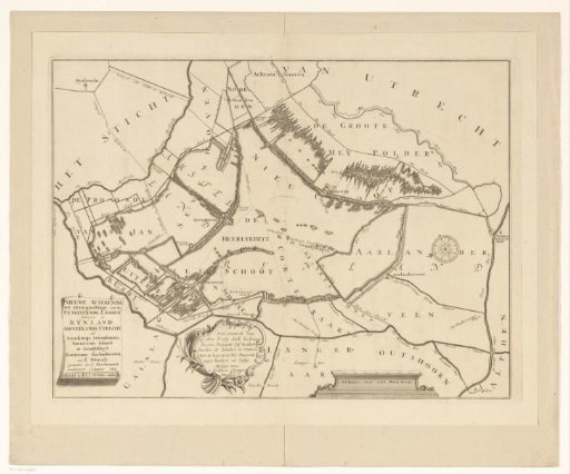 Map of the Polder Lands around Nieuwkoop, Zevenhoven, Nieuwveen, Korteraar and Aarlanderveen