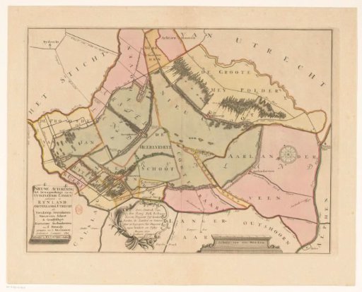 Map of the Polder Lands around Nieuwkoop, Zevenhoven, Nieuwveen, Korteraar and Aarlanderveen