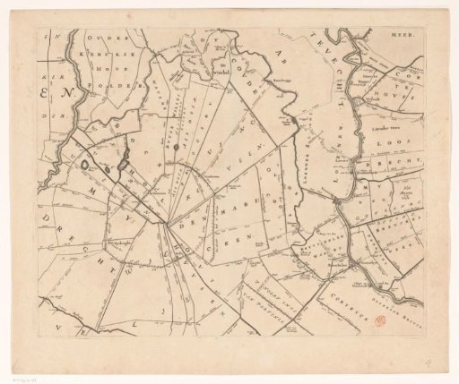 Map of the Hoogheemraadschap of Rijnland (ninth part)