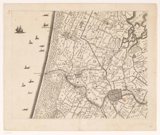 Map of the Hoogheemraadschap of Rijnland (tenth part)
