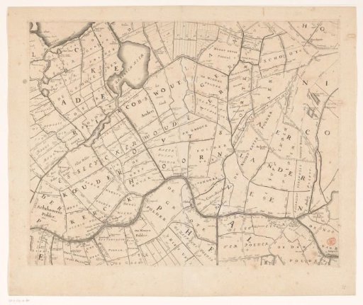 Map of the Hoogheemraadschap of Rijnland (eleventh part)
