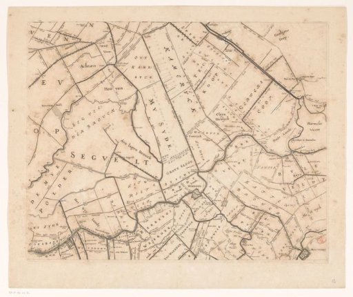 Map of the Hoogheemraadschap of Rijnland (twelfth part)