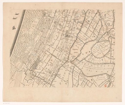 Map of the Hoogheemraadschap of Rijnland (thirteenth part)