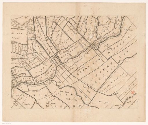 Map of the Hoogheemraadschap of Rijnland (fifteenth part)