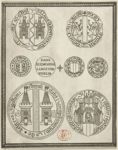 Seals and coins of the city of Delft
