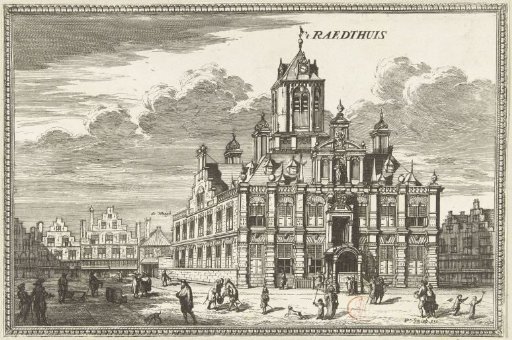 View of the town hall in Delft