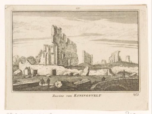 View of the ruins of the Koningsveld monastery, 1573
