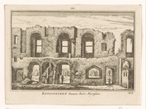 View of the ruined interior of the Koningsveld monastery, 1573