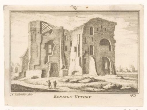 View of the ruins of the Konings Uithof, 1573