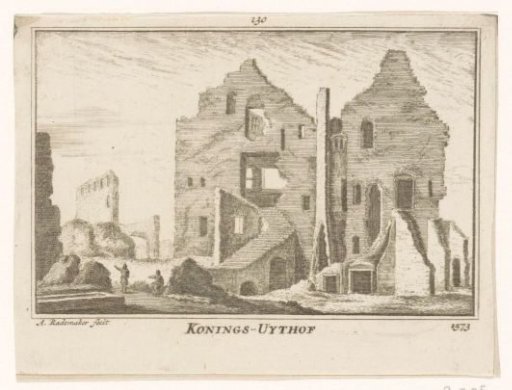 View of the ruins of the Konings Uithof, 1573