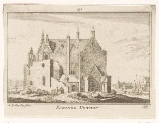 View of the ruins of the Konings Uithof, 1573
