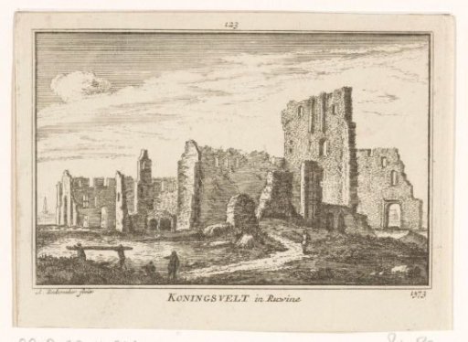 View of the ruins of the Koningsveld monastery, 1573