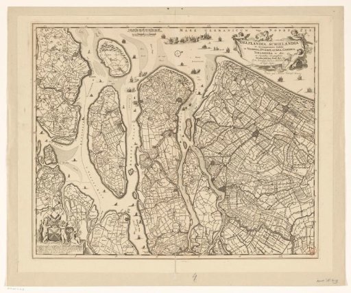 Map of Delfland, Schieland and the South Holland islands