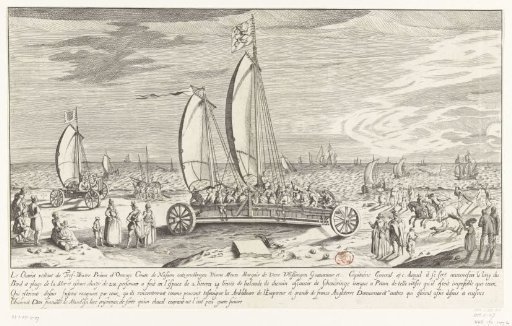 The sailing carriage of Simon Stevin, 1602