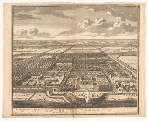 View of Honselaarsdijk Palace from above