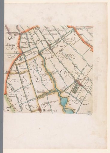 Map of the Hoogheemraadschap of Delfland, with Zevenhuizen and Bleiswijk, upper right part
