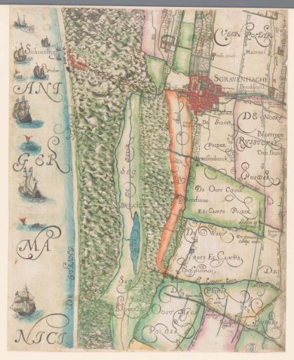 Map of the Hoogheemraadschap of Delfland, with The Hague and Surroundings, Left Middle Part