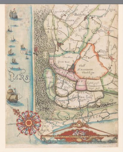 Map of the Hoogheemraadschap of Delfland, with 's-Gravenzande and Surroundings, Bottom Left Part
