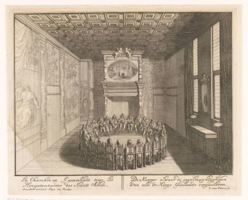 Chamber of the plenipotentiaries of the Allies in Huis ter Nieuburch in Rijswijk, 1697